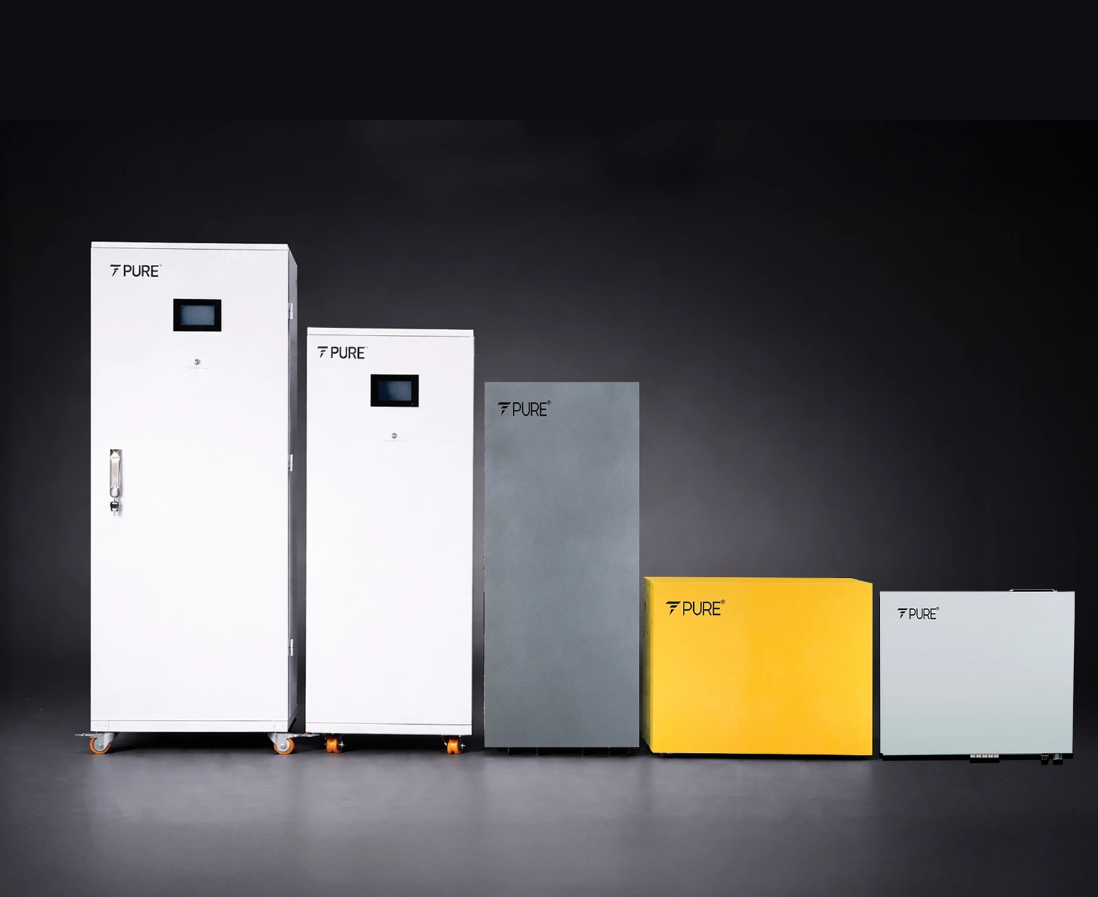 Pure Energy hybrid inverter dealership showroom exterior in Amaravati